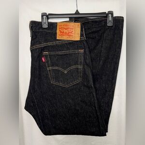 Levi’s 501 original mens button fly jeans black dark wash size 36x32